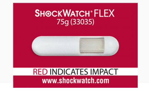 Shockwatch Flex. Indicateur d'impact. Emballage - Sercalia
