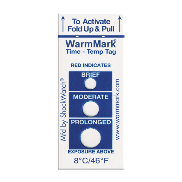 WarmMark. Shockwatch. Temperature label indicator.Temperature indicators. Sercalia