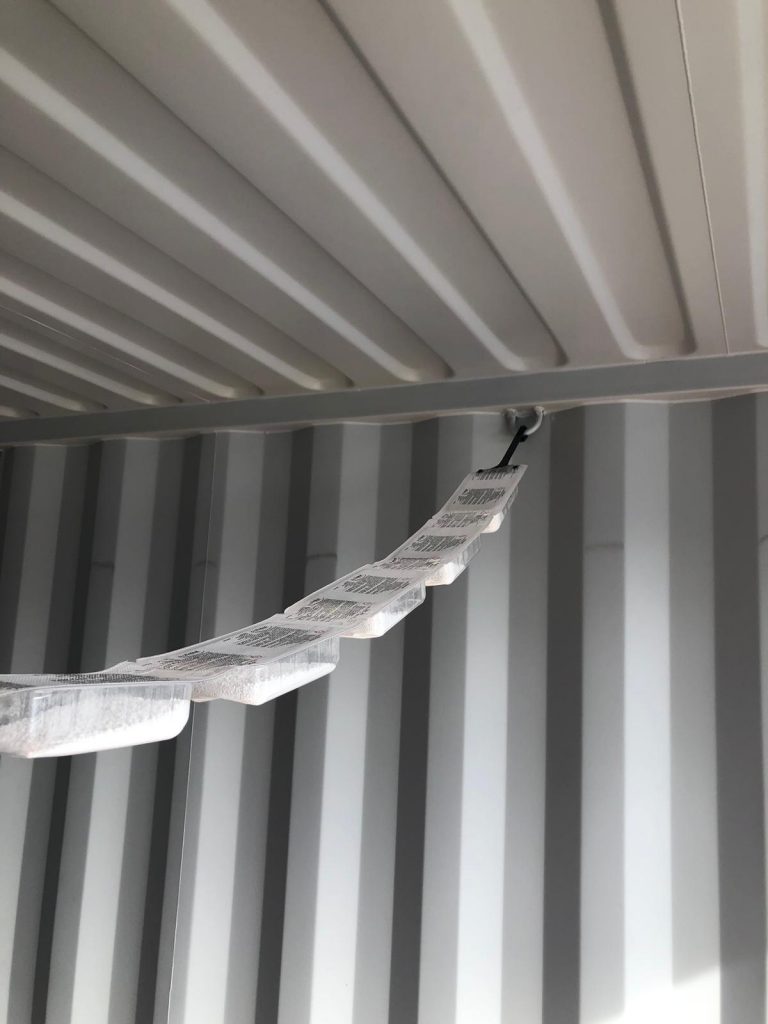 Container desiccant. Cargo container. Moisture absorbers. Sercalia