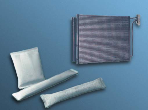 Drying agent. Desiccant packet. Desiccant bags for automotive refrigeration - Sercalia Desiccant bags. Automotive refrigeration. Drying agent. Moisture desiccant - sercalia