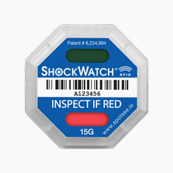 Shock watch indicator. Shockwatch RFID.  Impact threshold. Sercalia