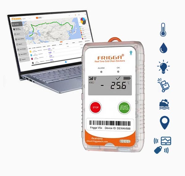 Frigga. Data logger. Real time monitoring. Temperature recorder.  Sercalia