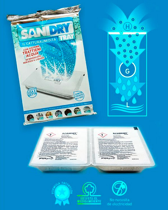 déshumidificateur-domestique-sanidry_sercalia Plateau anti-humidité. Sanidry_sercalia