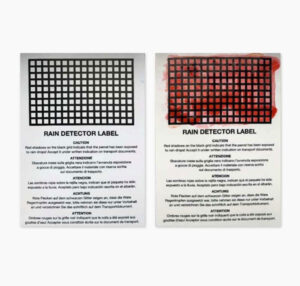Etiqueta indicadora de lluvia. Rain detector label - Sercalia